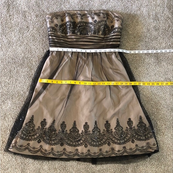 David's Bridal Mesh Beaded Prom Dress 12 Gorgeous Tulle Caviar Embellished Party - Picture 9 of 15